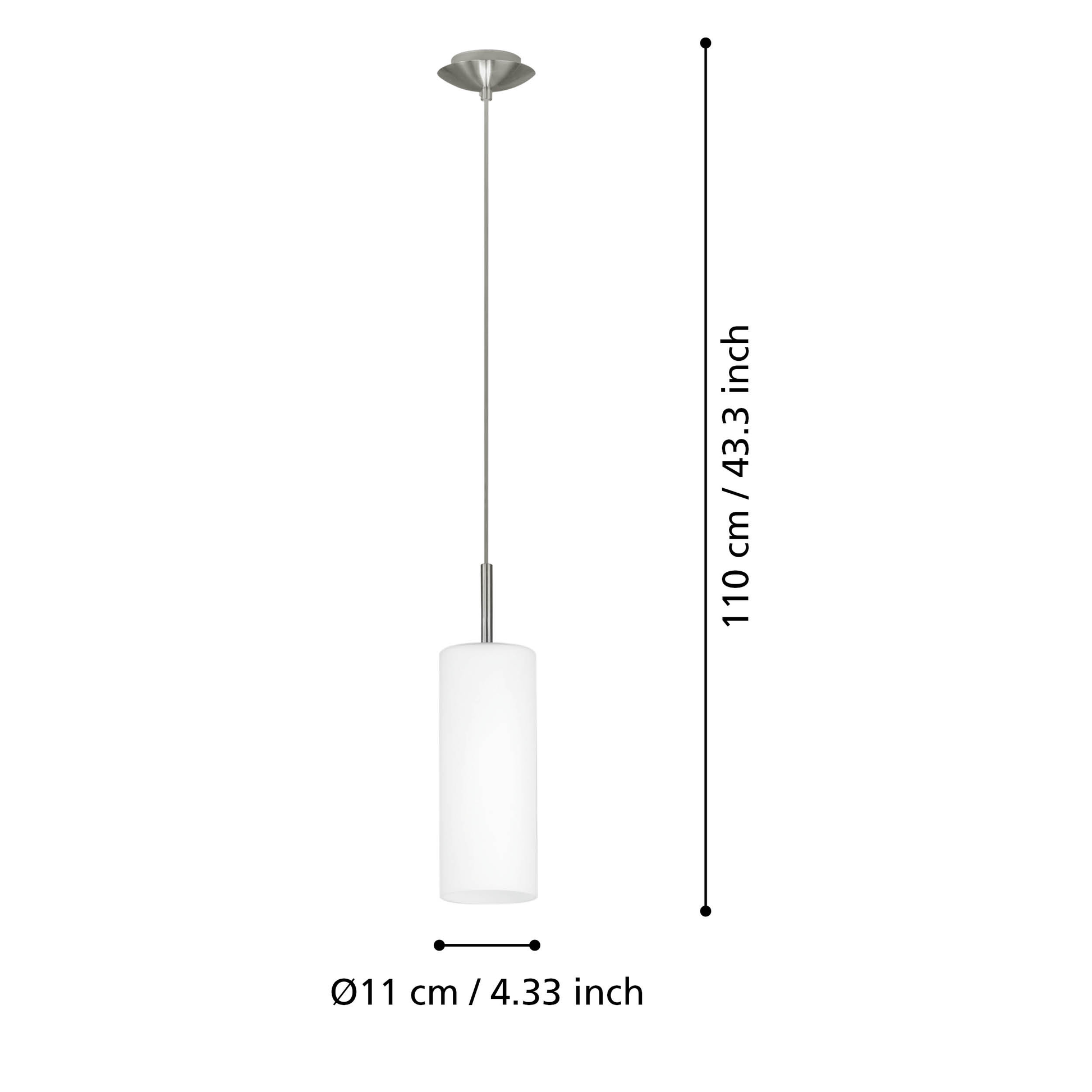 Пендел TROY 3 Silver 110CM Eglo