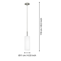 Пендел TROY 3 Silver 110CM Eglo