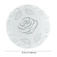 Плафон MARS Rose White кръгъл 25CM