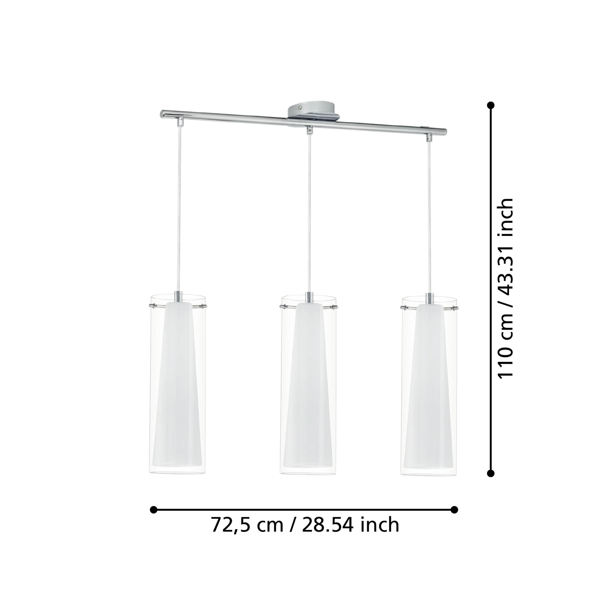 Окачено осветително тяло PINTO Silver 110CM