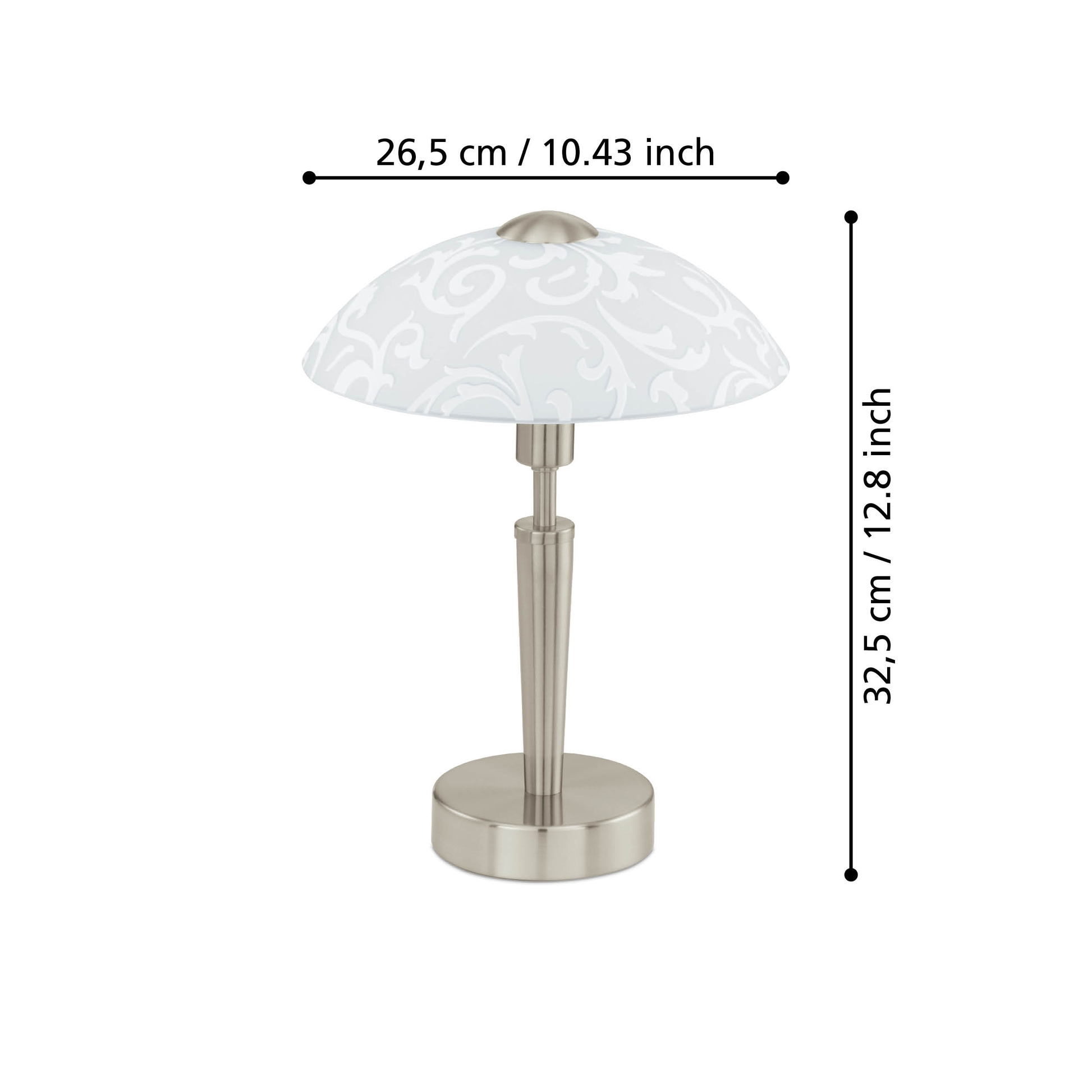 Декоративна димируема лампа SOLO Silver 32CM