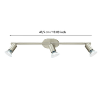 Lustra Cu 3 Spoturi Reglabile Silver BUZZ-LED 48.5CM ARGINTIE Lighting Fixtures