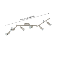 Lustra BUZZ-LED Reglabila Argintie 105cm 105CM / MINIMALIST DESIGN / ARGINTIE Lighting Fixtures