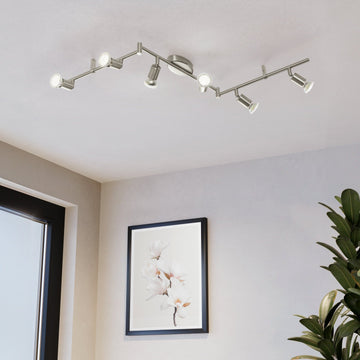 Lustra BUZZ-LED Reglabila Argintie 105cm 105CM / MINIMALIST DESIGN / ARGINTIE Lighting Fixtures