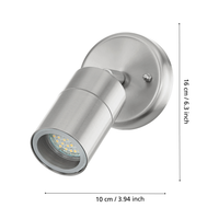 Aplica Exterior STOCKHOLM 1 Silver Eglo Wall Light Fixtures