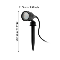 Градински декоративен прожектор NEMA 1 Black 18CM
