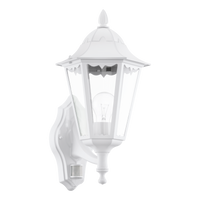 Aplica Exterior Tip Felinar cu Senzor NAVEDO White ALBA / APLICA PERETE Wall Light Fixtures