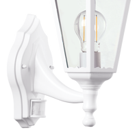 Aplica Exterior Tip Felinar cu Senzor NAVEDO White ALBA / APLICA PERETE Wall Light Fixtures