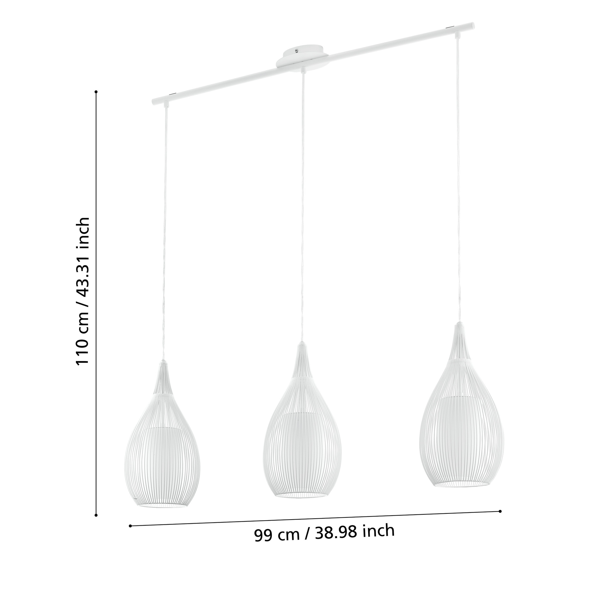 Осветително тяло висящо RAZONI White 110CM