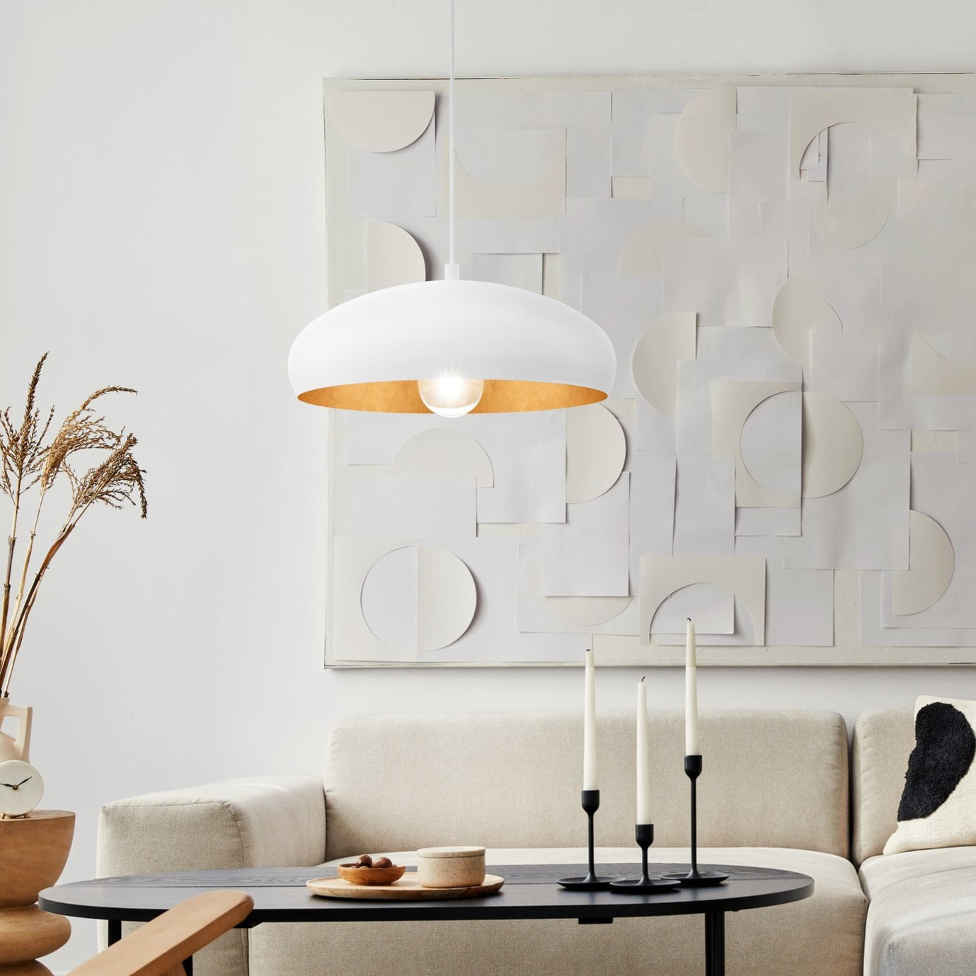 Пендел винтидж MOGANO 1 White & Gold 110CM Eglo