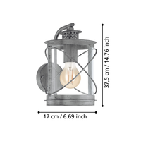 Aplica Exterior Tip Felinar HILBURN 1 Silver ARGINTIE / APLICA PERETE Wall Light Fixtures