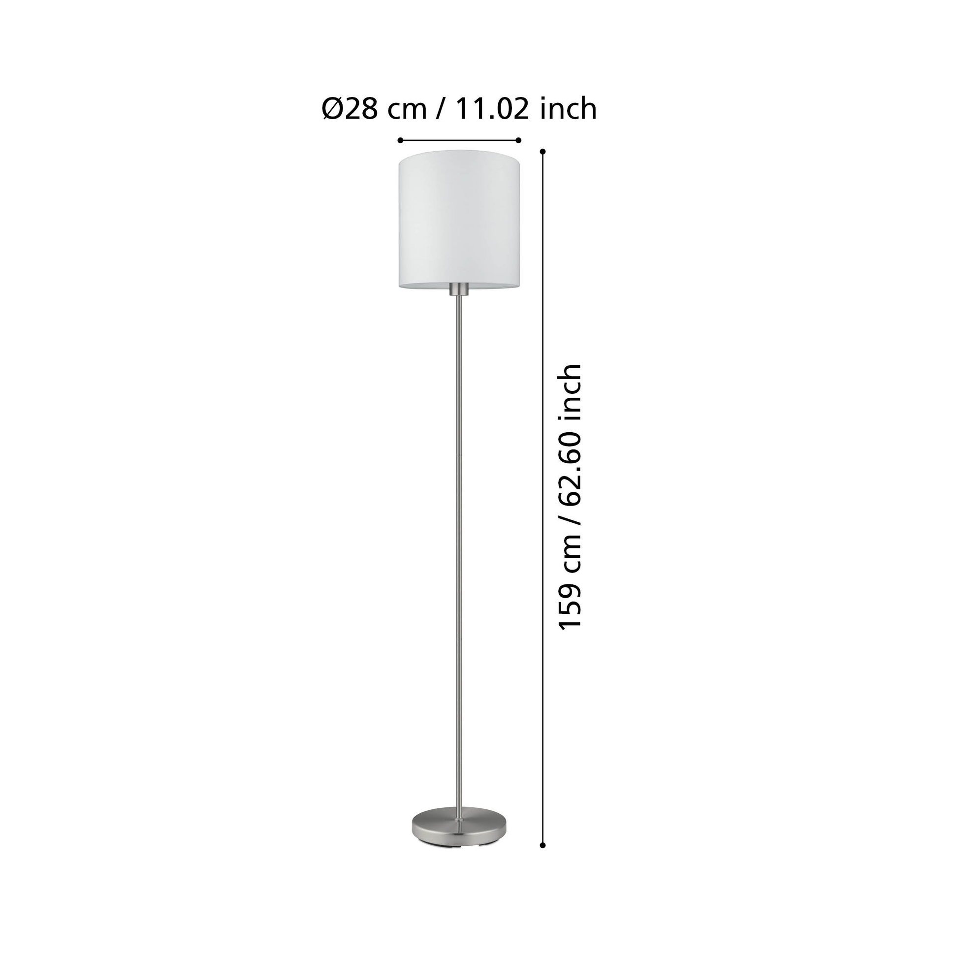 Лампадар PASTERI White & Silver 157.5CM Eglo