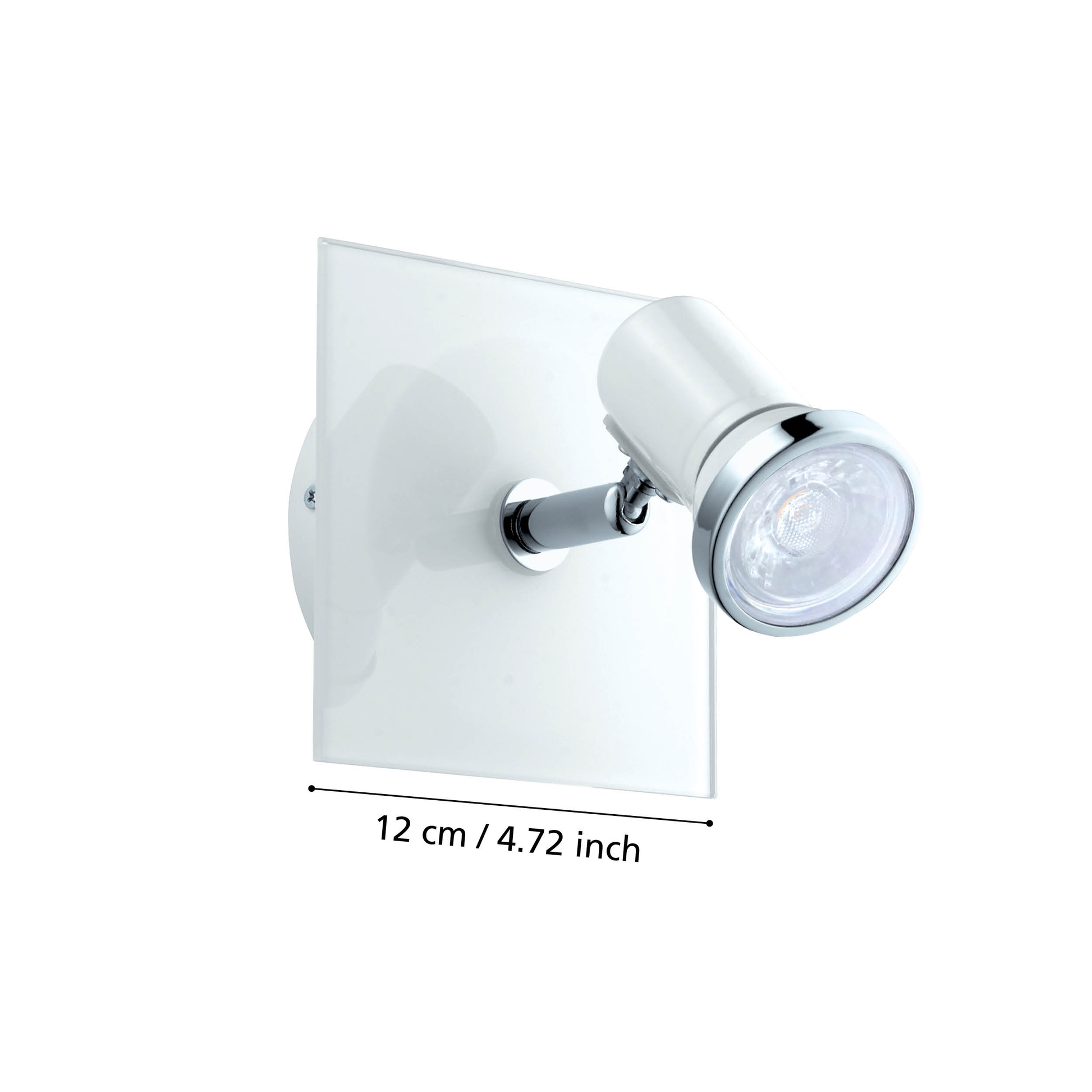 Регулируем аплик тип спот TAMARA 1 IP44 White & Silver 12CM Eglo