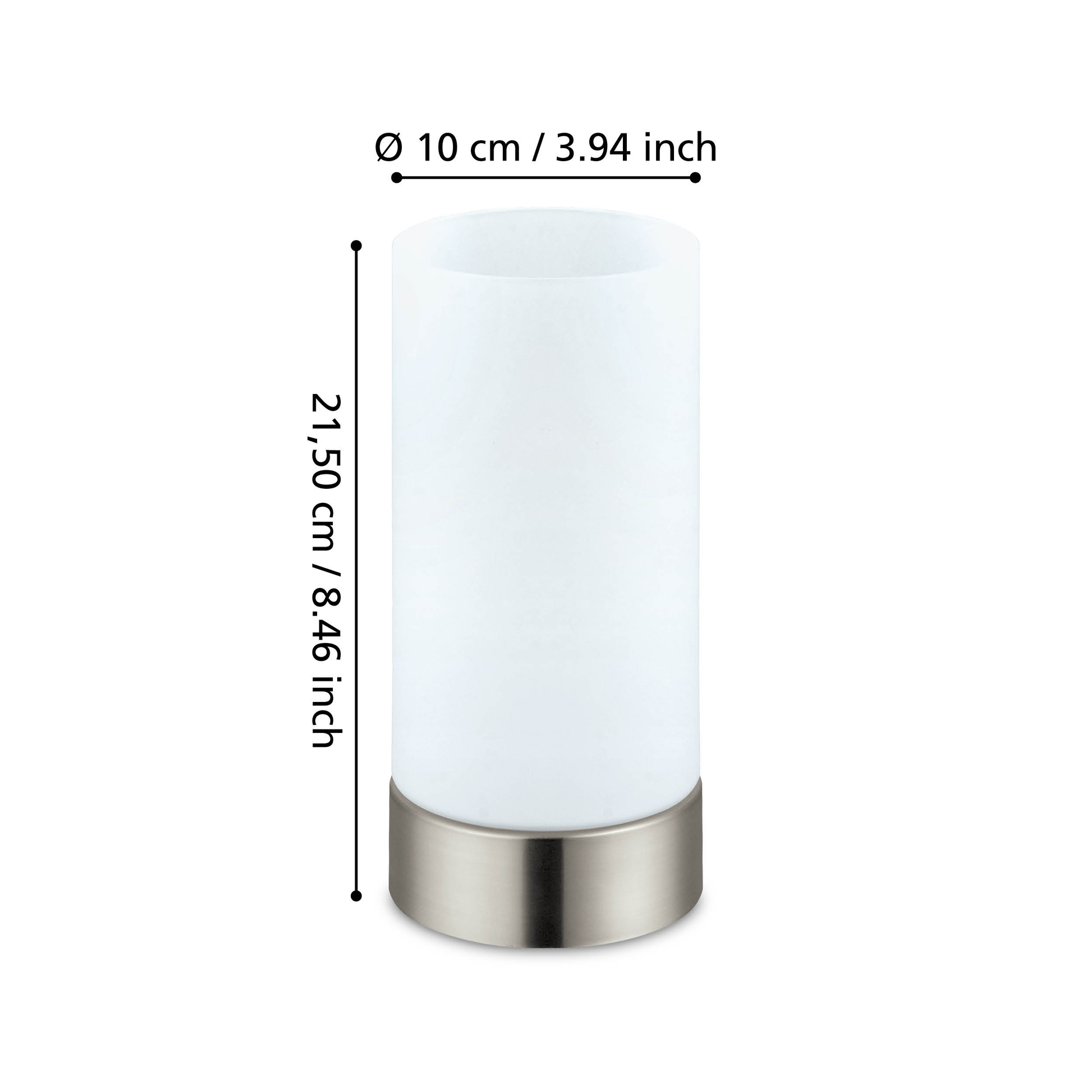 Декоративна лампа DAMASCO 1 Silver & White 21.5CM