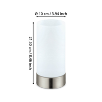 Декоративна лампа DAMASCO 1 Silver & White 21.5CM