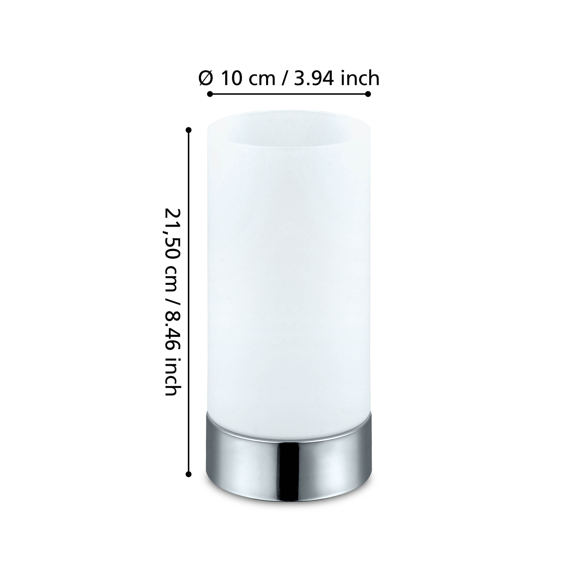 Декоративна нощна лампа DAMASCO 1 White & Silver Ø10CM