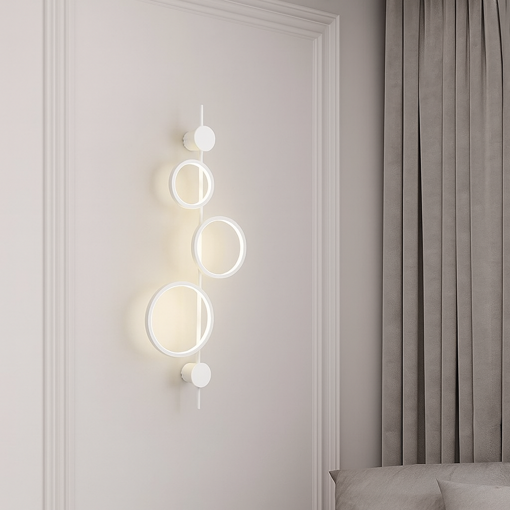 LED аплик 40W TRIPLE ROUND WHITE 3 функции
