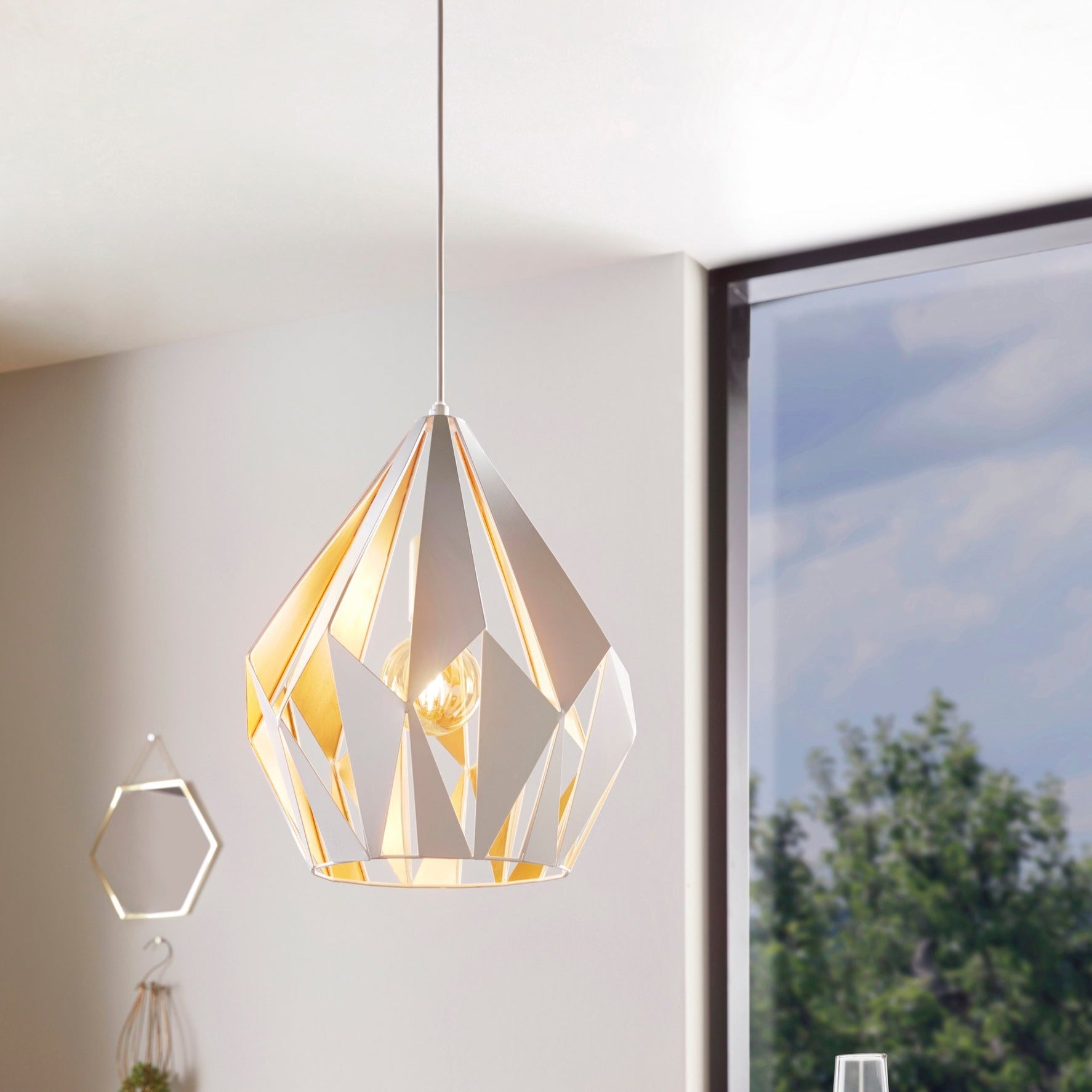 Пендел CARLTON 1 White & Gold 110CM Eglo
