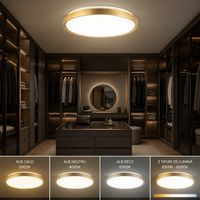 LED плафон GLOW Златист Кръгъл 50CM – еквивалент 250W