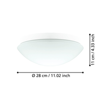 Аплик/Плафониера BARI-M IP44 Бял 27.5CM Кръгла EGLO
