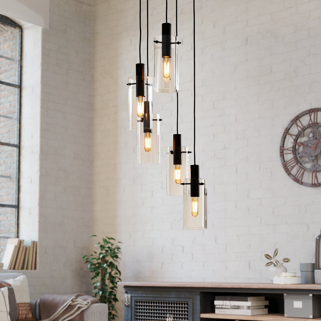 Осветително тяло висящо MONTEFINO Black 150CM