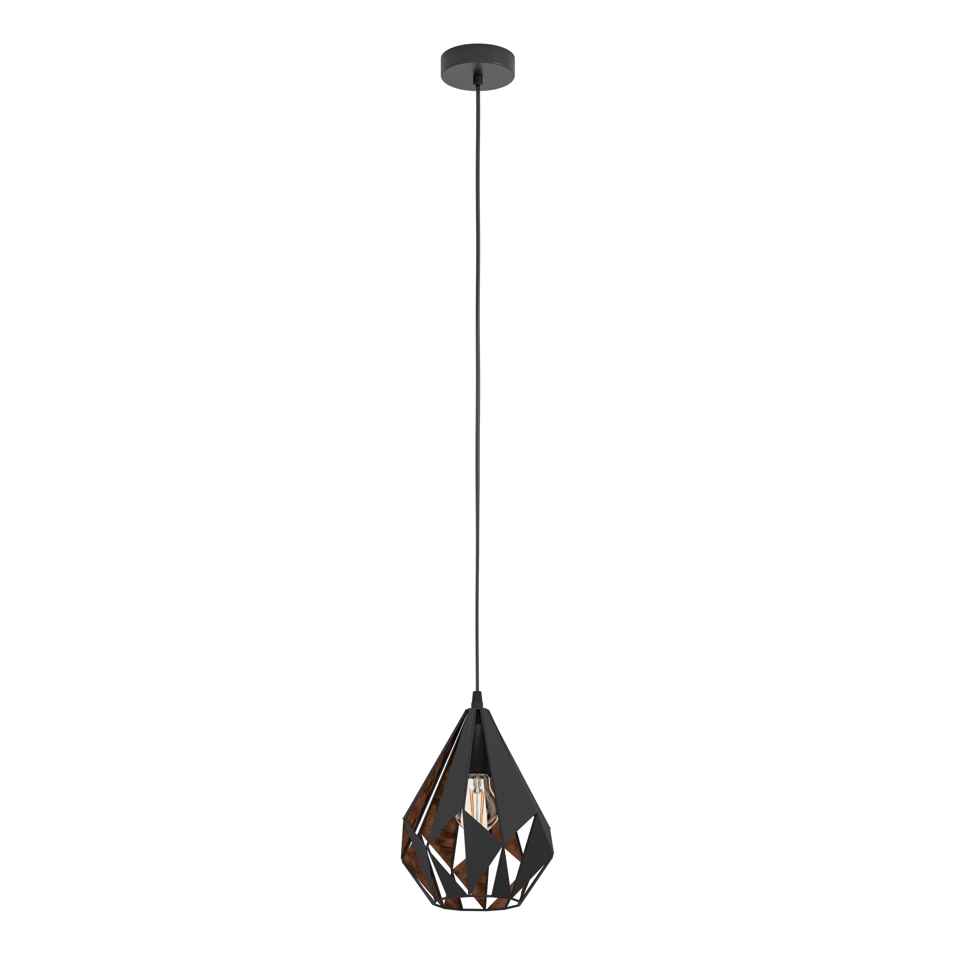 Пендел CARLTON 1 Black & Gold 1xE27 Eglo Ø21CM