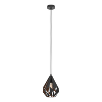 Пендел CARLTON 1 Black & Gold 1xE27 Eglo Ø21CM
