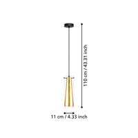 Пендел PINTO GOLD Gold & Black 1xE27 Eglo Ø11CM