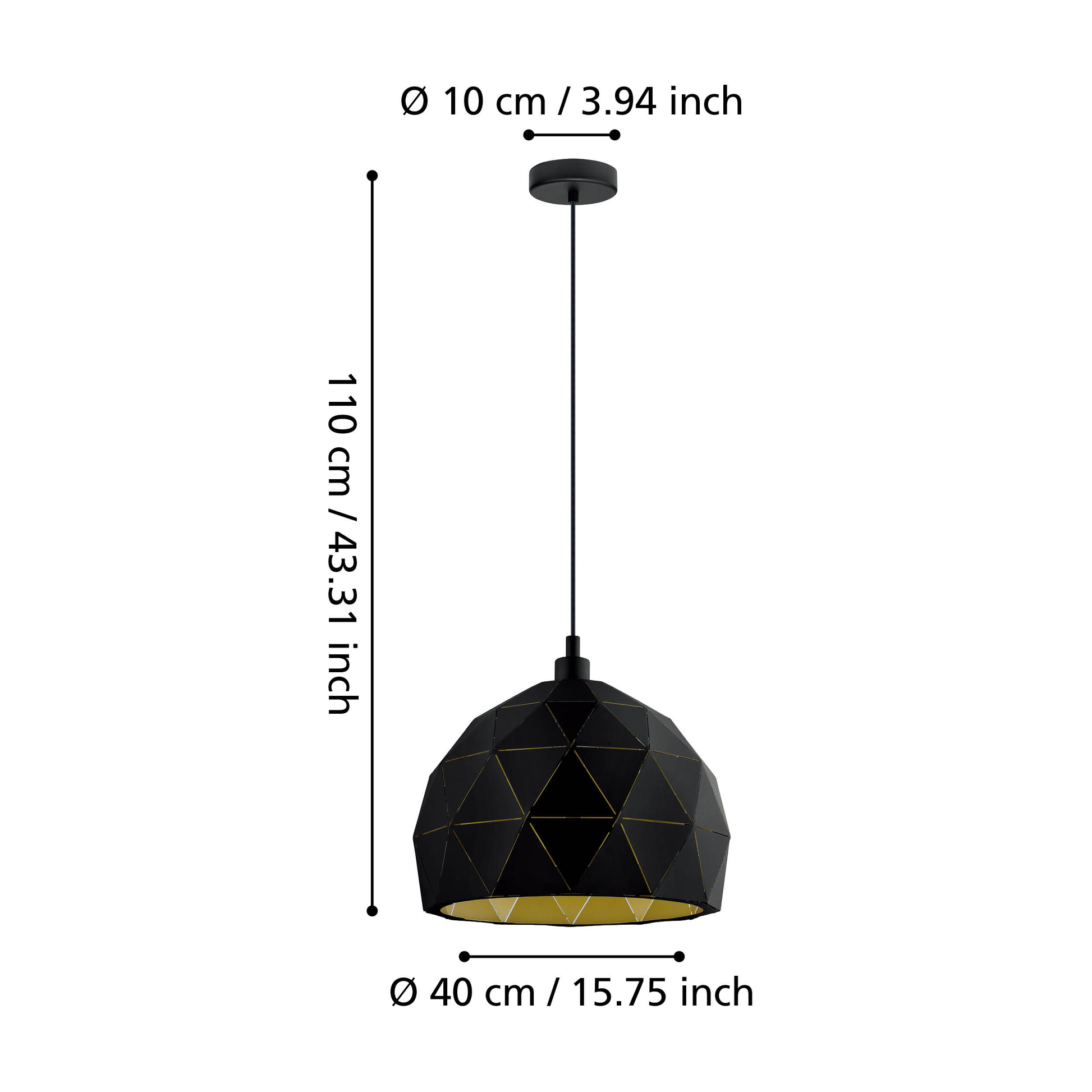 Пендел винтидж ROCCAFORTE 110CM Eglo