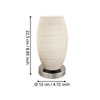 Декоративна лампа BATISTA 3 White & Silver Ø12CM