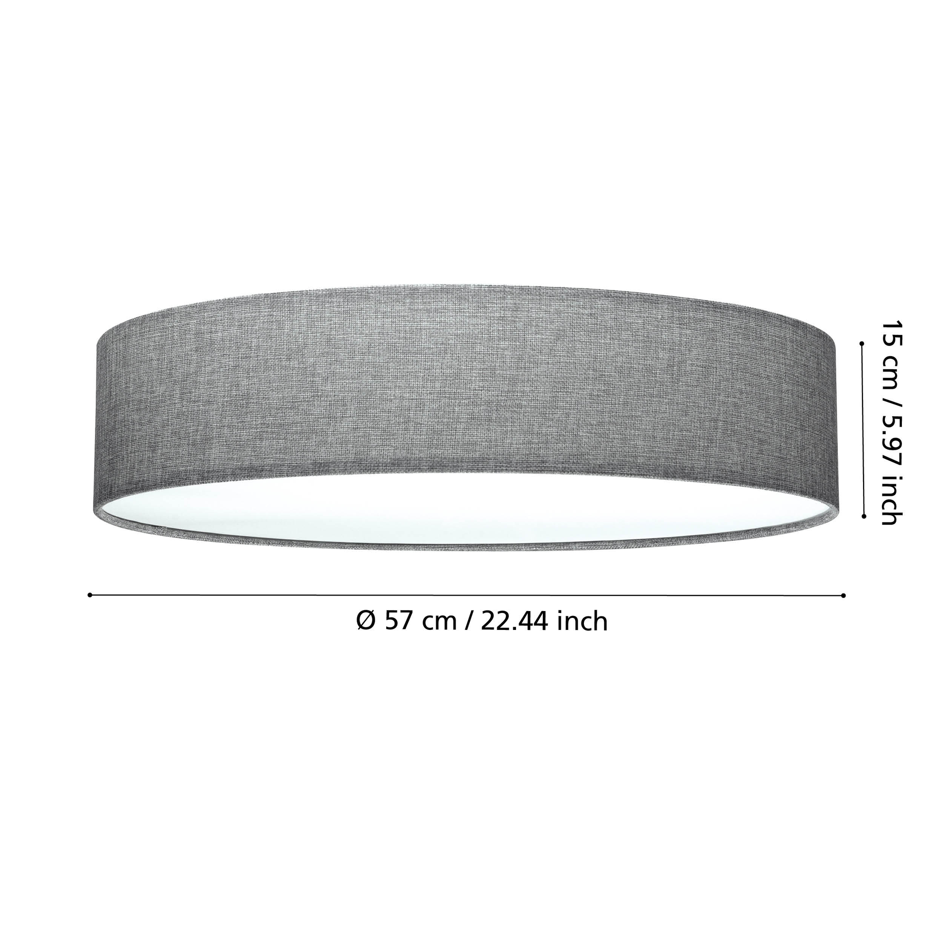Плафониера PASTERI Grey Кръгла 57CM