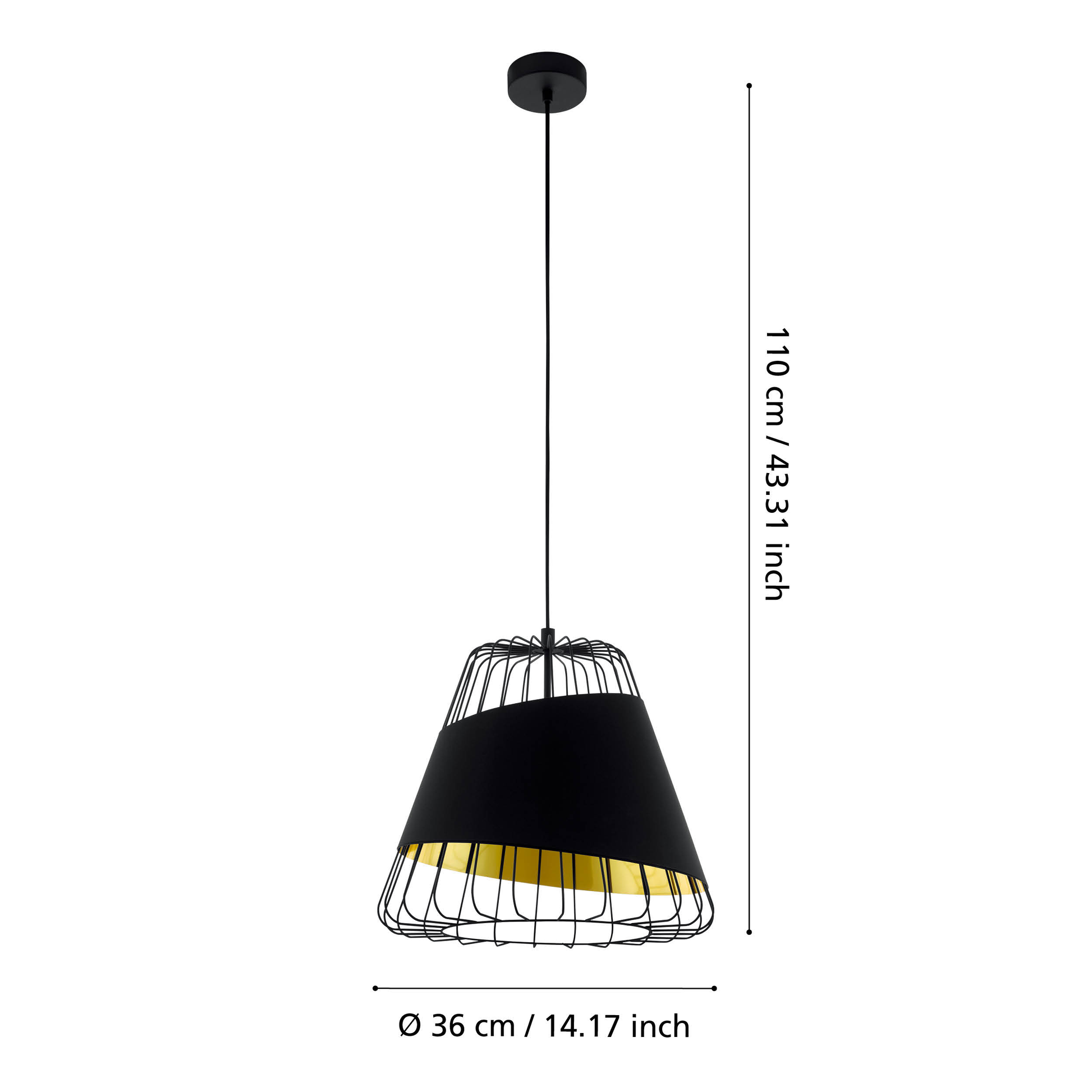 Пендел TAUSTELL Black & Gold 110CM Eglo