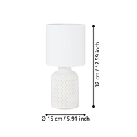 Декоративна лампа BELLARIVA White 32CM