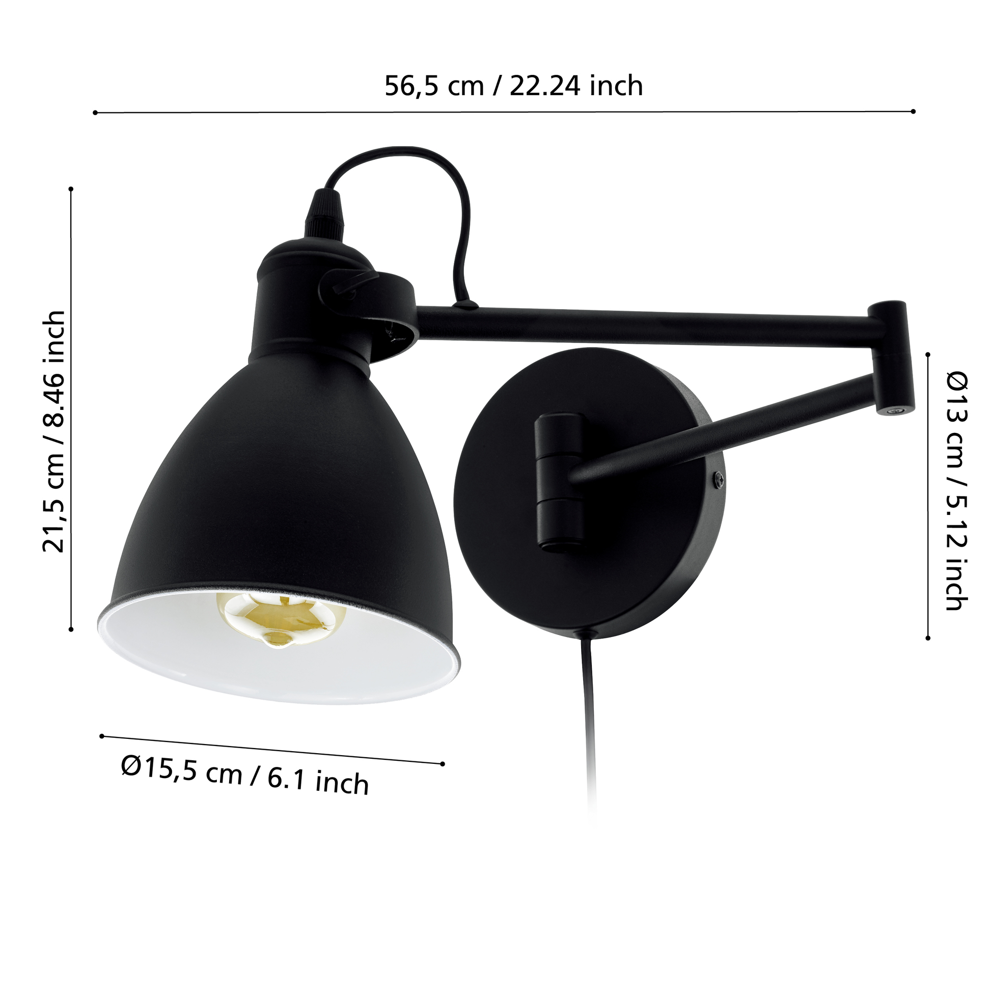 Аплик SAN PERI Black 21CM EGLO