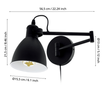 Аплик SAN PERI Black 21CM EGLO