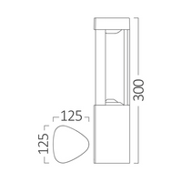Stalp de Gradina LED DALLAS NEAGRA / STALP ORNAMENTAL / ALB CALD EXTERIOR LAMP
