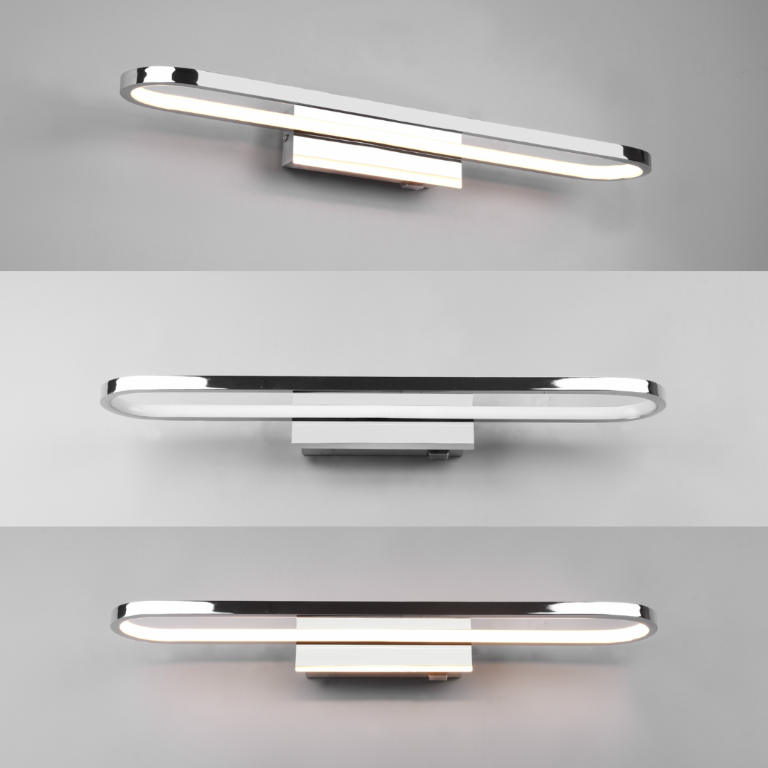 LED аплик за баня IP44 с бутон GIANNI хром, еквивалент 250W