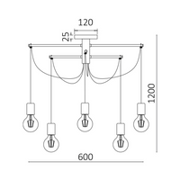 Lustra Suspendata Abajur 6xE27 Black NEAGRA / ABAJUR Chandeliers