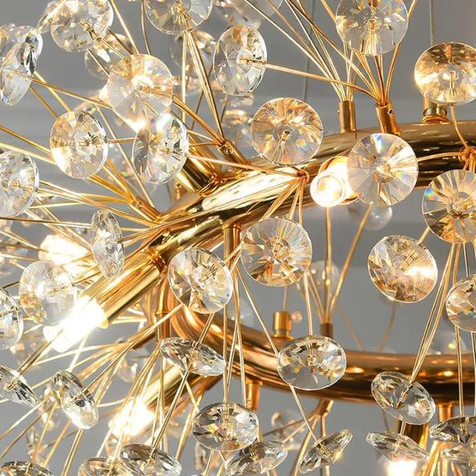 Осветително тяло висящо Crystal Dandelion Gold XXL