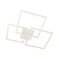 LED осветително тяло 3 Squares Cristal White еквивалент 800W с дистанционно