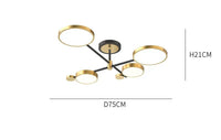 Lustra Led 68W 2 + 2 Dynamo Echivalent 300W Telecomanda Lighting Fixtures
