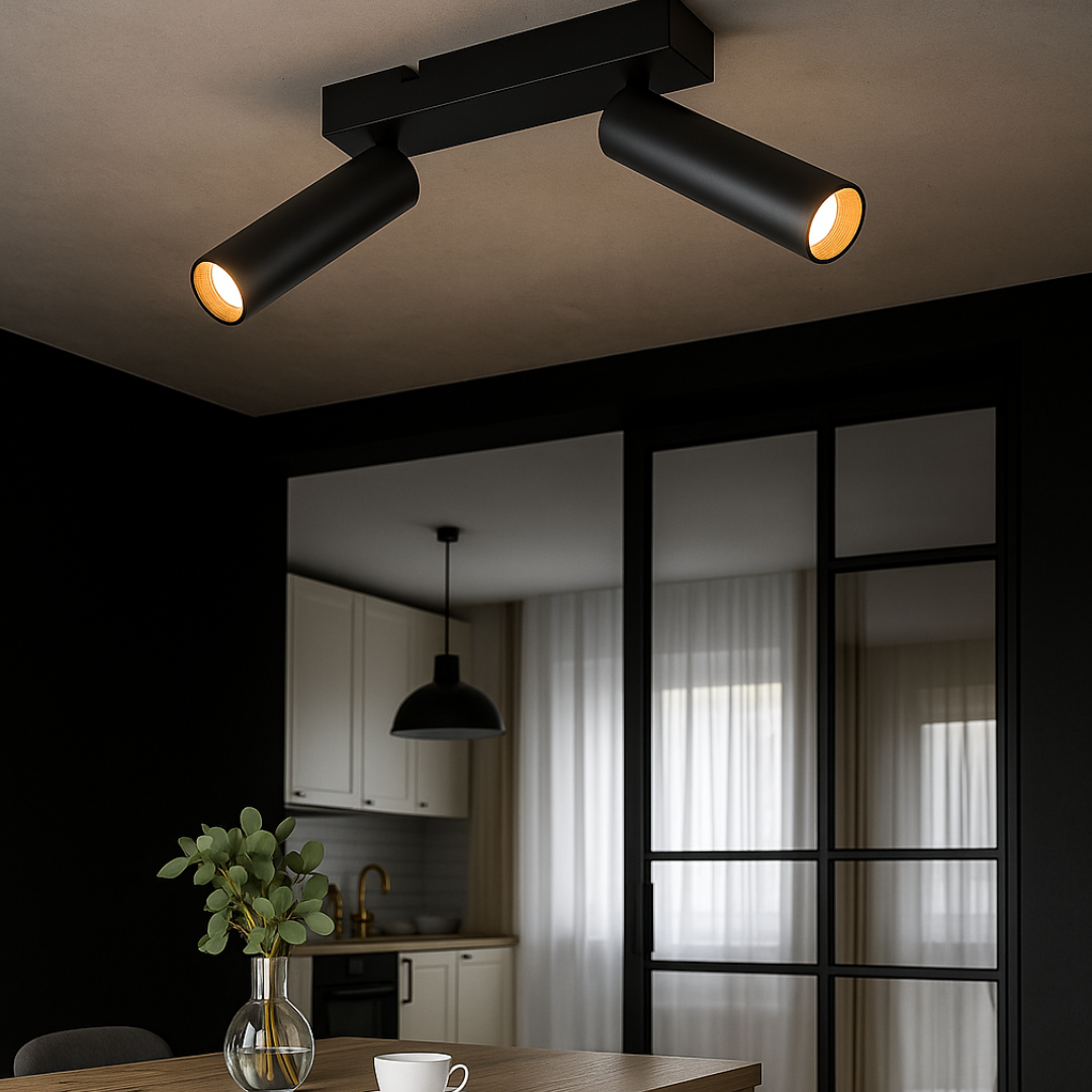 LED осветително тяло с 2 регулируеми спота AMBALA Black