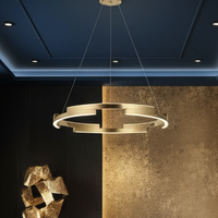 LED осветително тяло висящо Gold, еквивалент 520W, с дистанционно