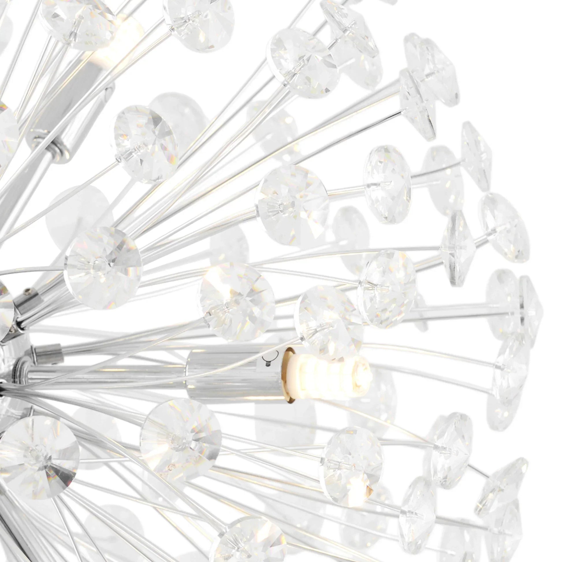 Окачено осветително тяло Crystal Dandelion Silver 40CM