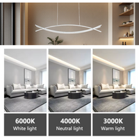 LED осветително тяло висящо 80W OFFICE WHITE с дистанционно, еквивалент 500W