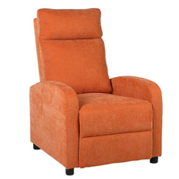 Релакс фотьойл с механизъм Recliner, текстил, оранжев
