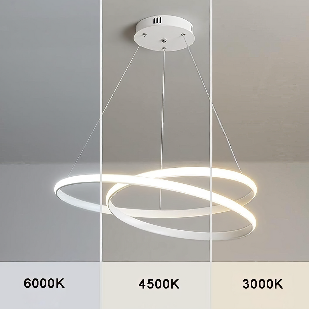 Бяла висяща LED осветително тяло 120W Lumea с дистанционно, еквивалент 600W