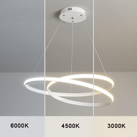 Бяла висяща LED осветително тяло 120W Lumea с дистанционно, еквивалент 600W
