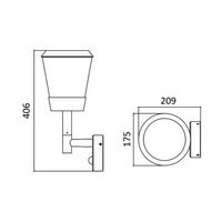 Aplica Felinar PARIS cu Senzor NEAGRA Wall Light Fixtures