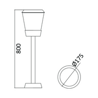Stalp de Gradina PARIS din Aluminiu STALP ORNAMENTAL GARDEN POLE